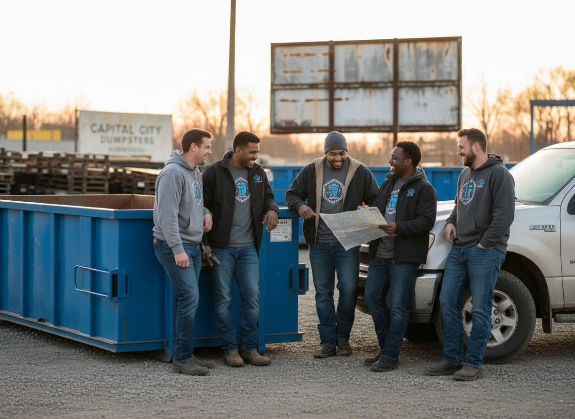 The St. Paul Dumpster Rental team at work in St. Paul