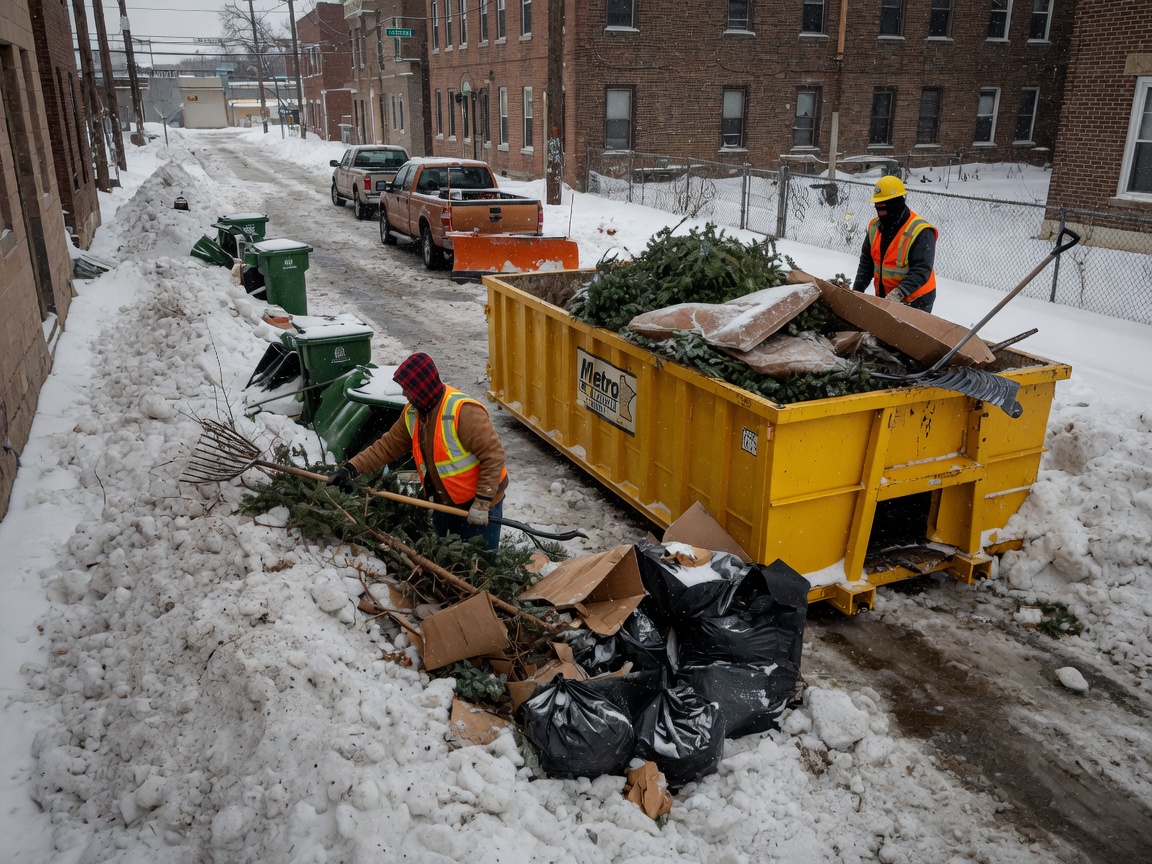 Handling Winter Debris Pickup When Snow Piles Up in St. Paul